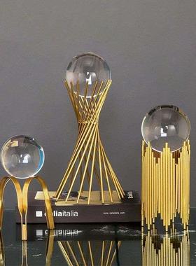 Nordic Metal Crystal Ball Ornaments Crafts Creative Geometri