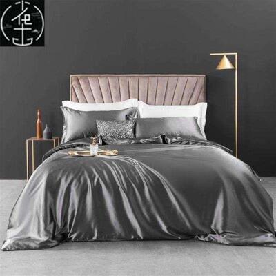 Stain Silk Bedsheet Fitted Set Bed Sheet Duvet Cover Bedding