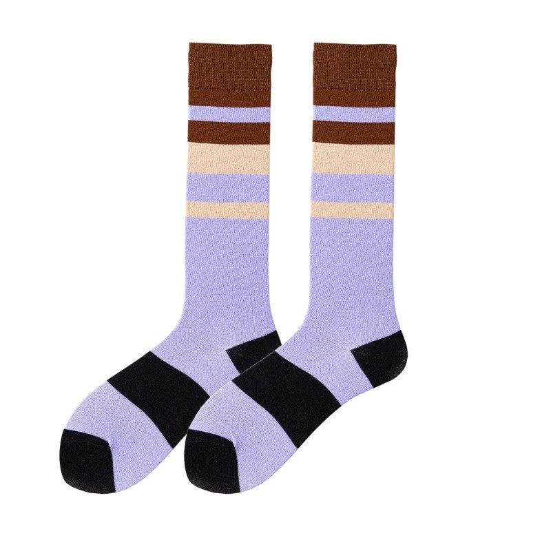 小腿袜女精梳棉拼色小腿袜ins网红及膝袜堆堆袜,女士内衣/男士内衣/家居服,长筒袜,淘宝优惠券,粉丝福利购,淘宝优惠卷
