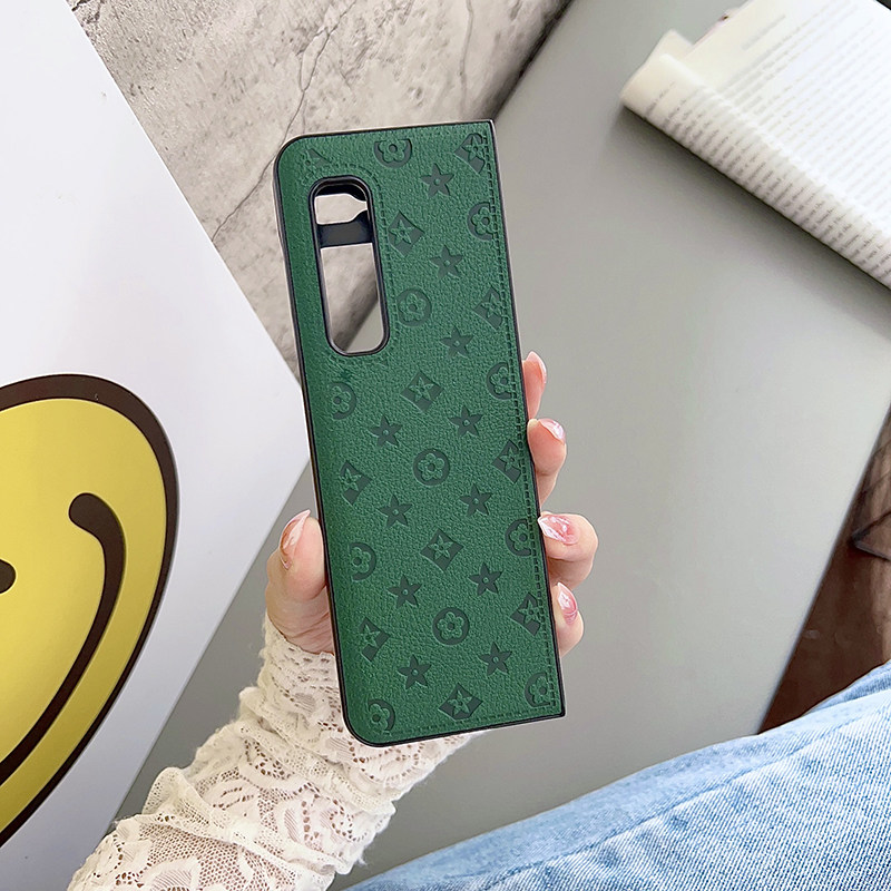 适用三星fold4手机壳超薄折叠外壳折叠屏5g防摔Fold3保护皮套Galaxy Z Fold2全包高档情侣新款