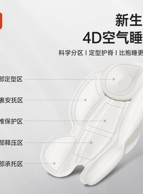 哈卡达新生儿睡垫0-6个月科学护脊-HC568摇椅专用170°舒适大躺角
