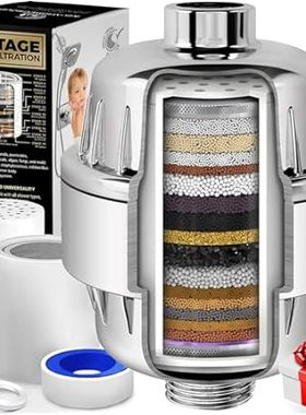 AquaHomeGroup 20 Stage Shower Filter with Vitamin C E for