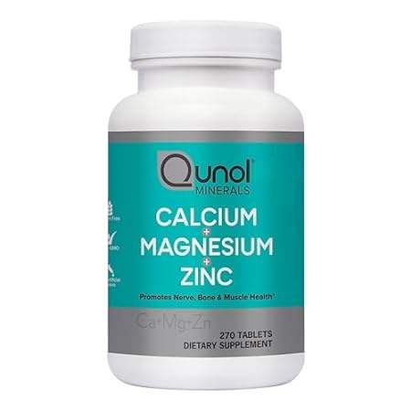 Qunol Magnesium 3 in 1 Tablets with Calcium， Magnesium&a