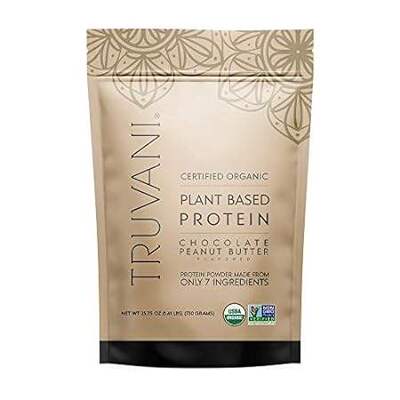 Truvani Organic Vegan Protein Powder Chocolate Peanut But