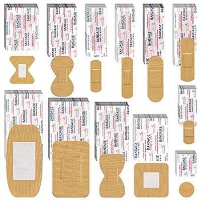 Assorted Styles Flexible Fabric Adhesive Bandages Small B