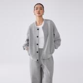 ZzZHANG 宽松立领卫衣 套装 三件套 秋冬季 随性JI简 卫裤 休闲开衫