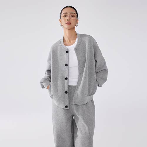 松弛卫衣外套阔腿裤套装