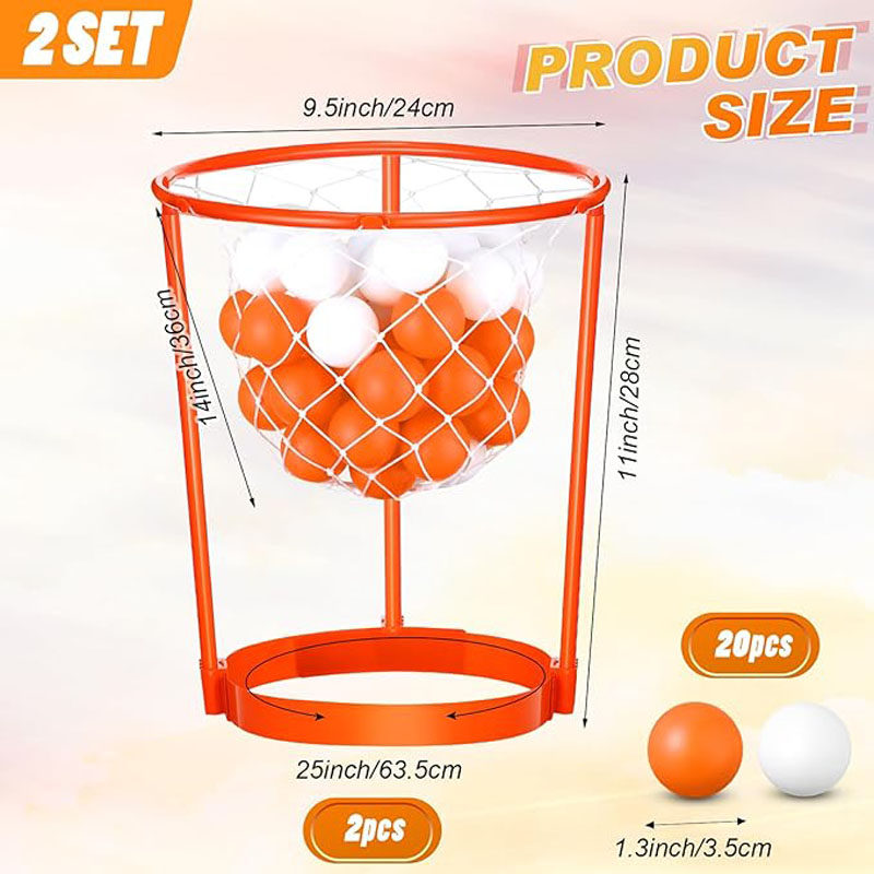 2Pcs head hoop basketball game set with 20 balls - Product image 2