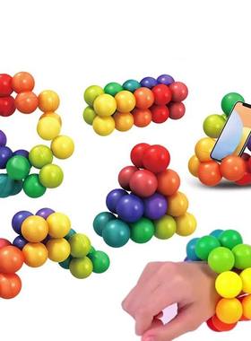 Rainbow Rotation Puzzle Building Block Goal Fidget Ball魔方