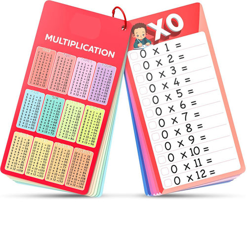闪卡15张数学数字卡乘法可擦写
