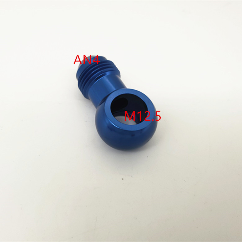 AN4转M12.5 汽车改装油管鱼眼空心螺丝， 漂移车涡轮专用水管螺丝