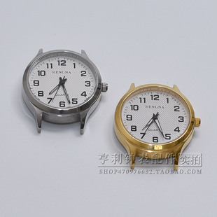 全钢表头亨纳腕表防水石英表女士电子表数字面无历石英表手表配件