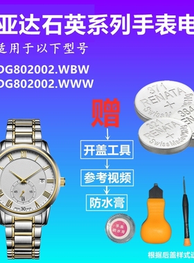 适用于FIYTA飞亚达手表DG802002.WBW DG802002.WWW手表纽扣电池