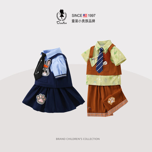 Hi！Fish男女童尼克兔子套装服装