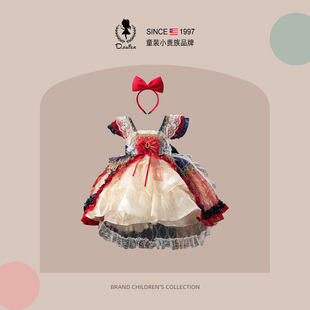 Hi！Fish白雪公主裙女童夏季洛丽塔Lolita女孩儿童生日礼服裙子