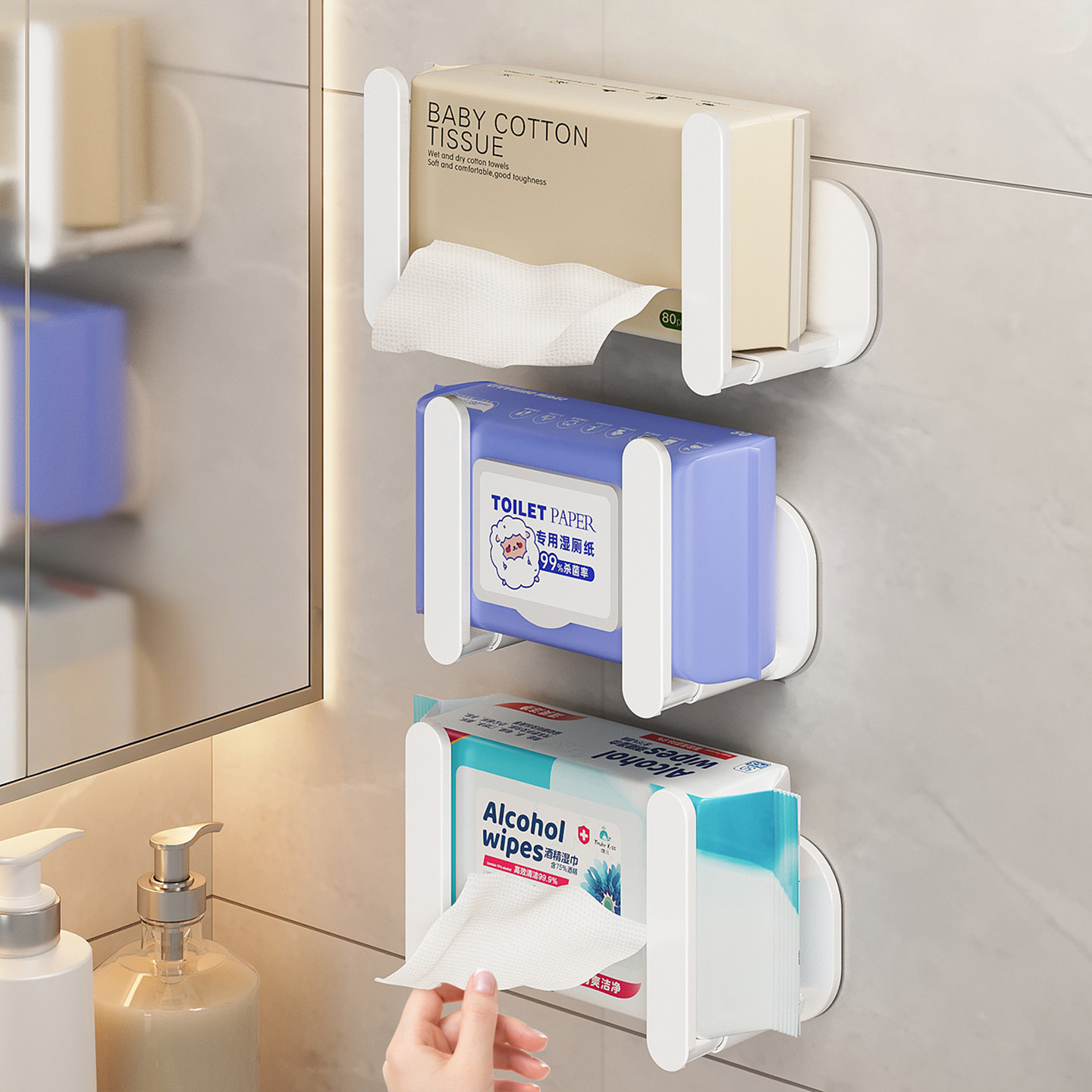 卫生间纸巾架浴室洗脸巾置物架
