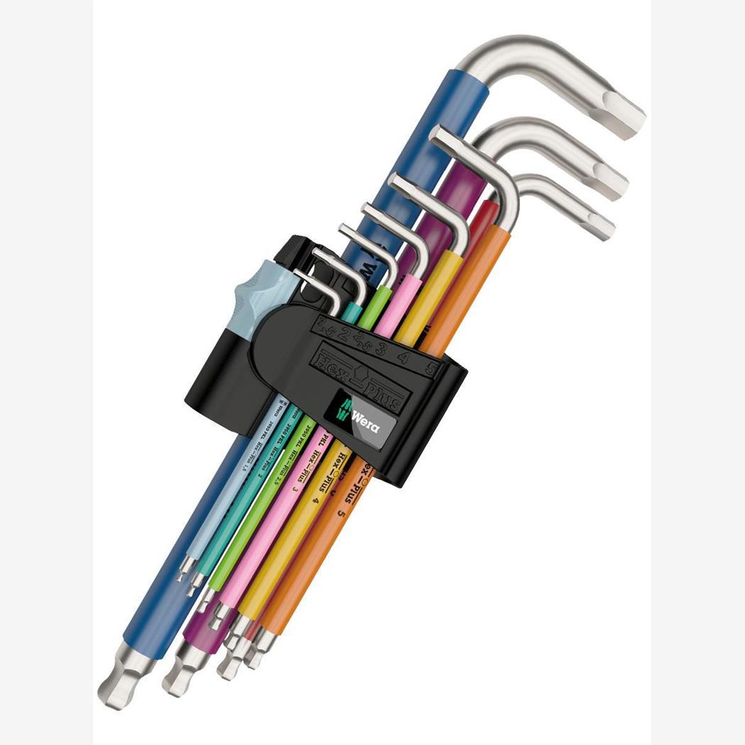 德国进口wera维拉五金工具3950SPKL不锈钢球头L型内六角扳手套装