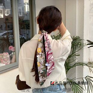 【洋气女士衬衫搭配神奇】真丝发带包包丝巾绑包丝带小领巾飘带女