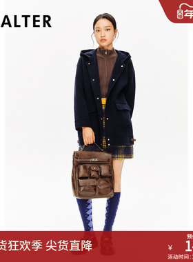 【羊毛混纺】PSALTER诗篇年轻学院感连帽大衣毛呢外套冬款