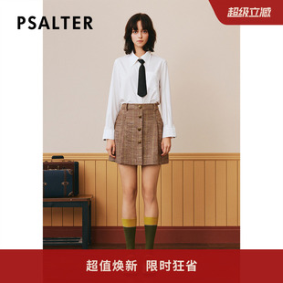 PSALTER诗篇秋宽松翻领学院风刺绣白衬衫