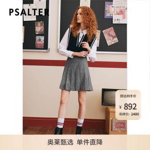 捡漏 PSALTER诗篇秋翻领白衬衫 假两件学院风毛针织衫 断码
