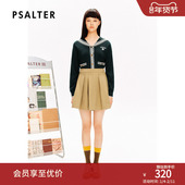 春款 毛针织衫 智性学院风 PSALTER诗篇海军领天丝莱赛尔开衫