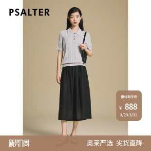 新款 2025夏季 醋酸棉舒适套头衫 诗篇专选精致钉珠POLO领针织短袖