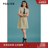 PSALTER诗篇翻领收腰粗花呢衬衫 智性学院风 裙连衣裙夏款