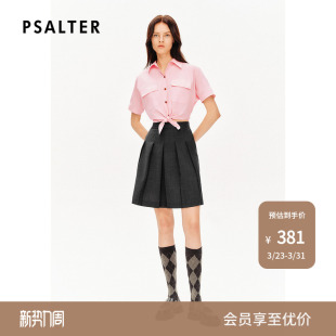 拼接假两件百褶裙连衣裙夏款 PSALTER诗篇衬衫 智性学院风