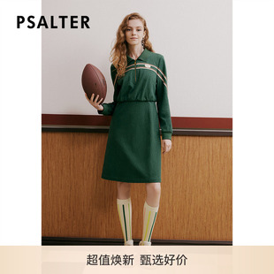 PSALTER诗篇宽松POLO领学院风提花连衣裙 春夏热卖