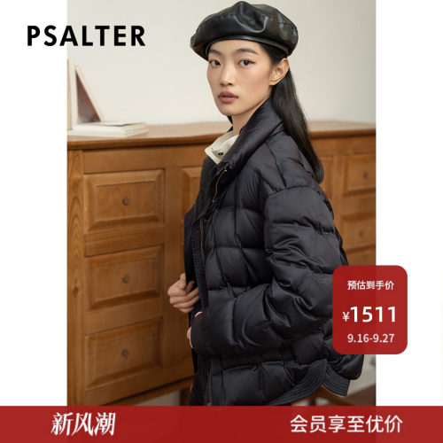 PSALTER诗篇3A棉感纱防泼水鹅绒服立领复古学院羽绒服冬季款