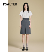 新款 拼接连衣裙2025夏季 立体木耳边层褶短袖 PSALTER诗篇修身