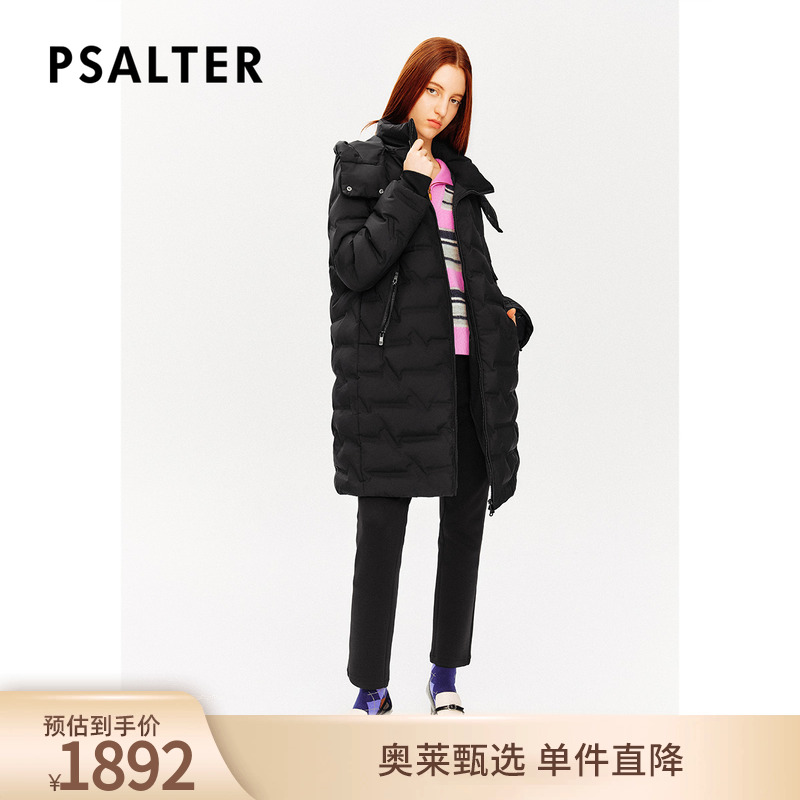 PSALTER诗篇鹅绒服机能户外通勤风连帽中长款羽绒服冬款