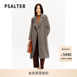 PSALTER诗篇纯色长款 双面毛呢大衣女外套冬款 牦牛绒