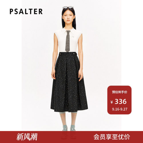 [智性学院风]PSALTER诗篇休闲黑色星空印花A字裙半身裙夏款