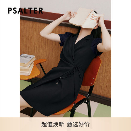 低库存-【春夏热卖】诗篇专选夏系带收腰西装裙连衣裙