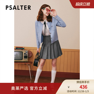 PSALTER诗篇秋宽松圆领学院风羊毛开衫 毛针织衫