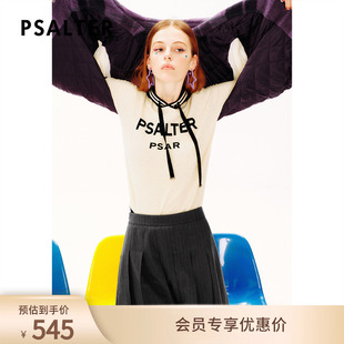 纹提花连帽卫衣针织衫 PSALTER诗篇秋学院风格