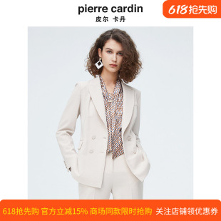 商场同款皮尔卡丹女装简约干练修身都市西服上衣P4144U4022M1