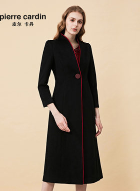 皮尔卡丹女2020秋季小立领大衣