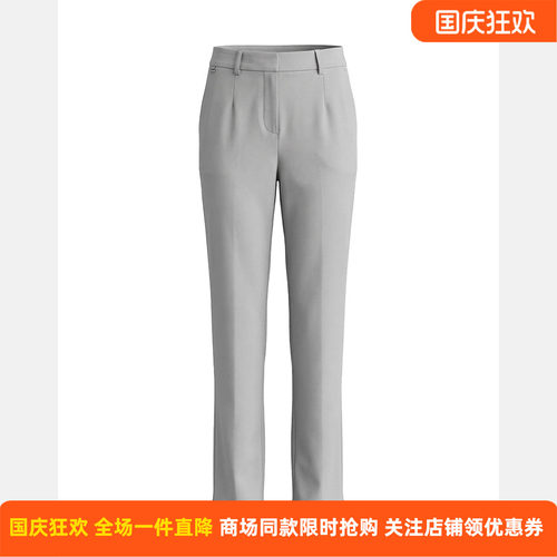 皮尔卡丹女装夏季新款时尚直筒裤灰色西服裤子休闲裤P4239T4035H0