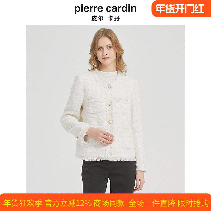 白色修身超火小香风外套女春秋2025新款小个子短款名媛气质高级感,女装/女士精品,短外套,淘宝优惠券,粉丝福利购,淘宝优惠卷