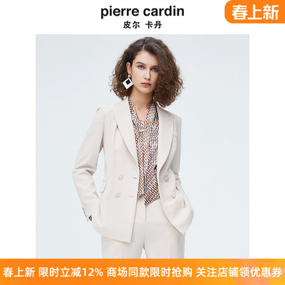 商场同款皮尔卡丹女装简约干练修身都市西服上衣P4144U4022M1