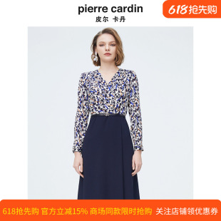 商场同款皮尔卡丹女装夏季新款简约经典AB配连衣裙P4124E4013N3