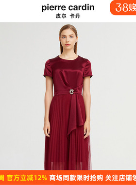 皮尔卡丹女装夏季新款通勤柔美宴会礼服连衣裙P1203D1042R5