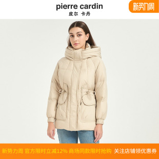 连帽抽绳首要鸭绒羽绒服羽绒服CD54YS025 新款 皮尔卡丹女装 冬季