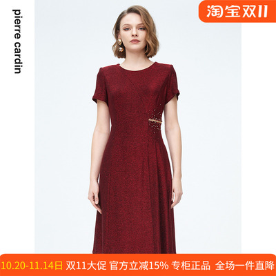 通勤淑女纯色修身连衣裙