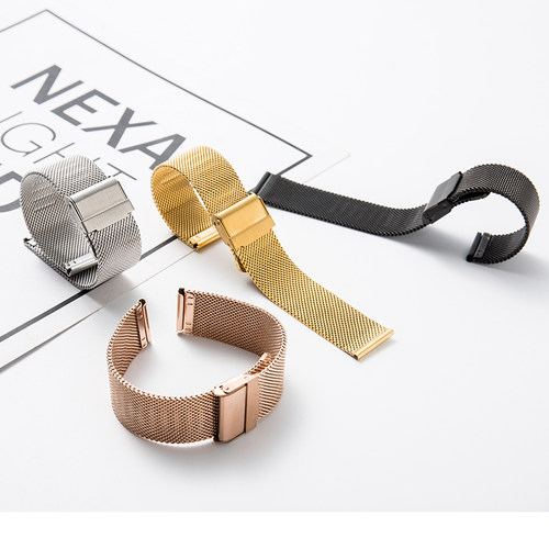 dw编织超薄精钢手表带