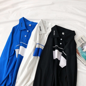 XZ216-T27-P38 【纯棉】2019男士新款翻领长袖T恤POLO-3 控价55图片