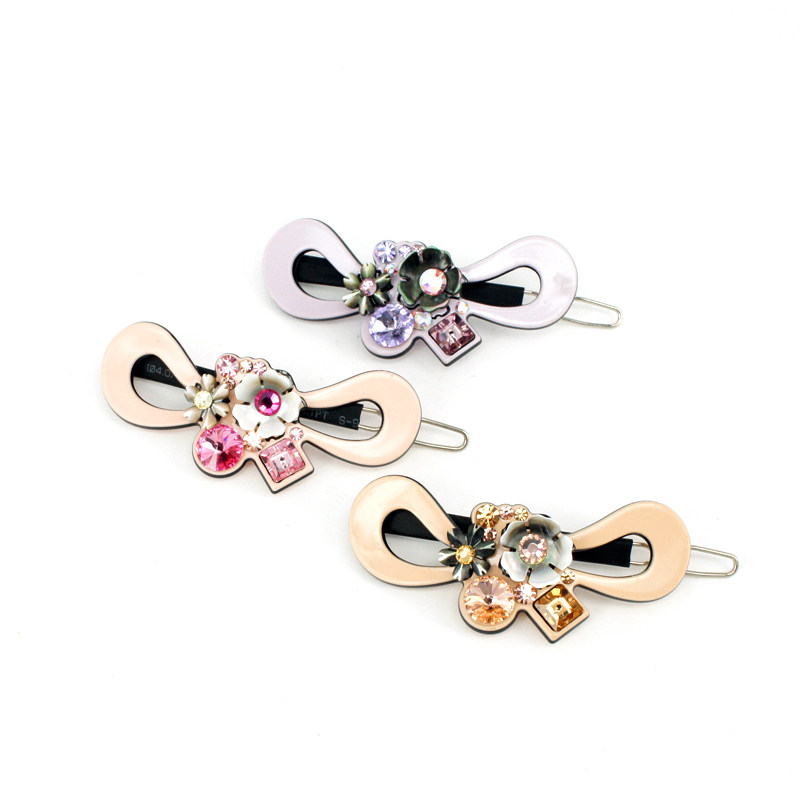 多款奢华水钻韩范儿发夹边夹刘海侧夹头帘碎发少女浮雕边夹